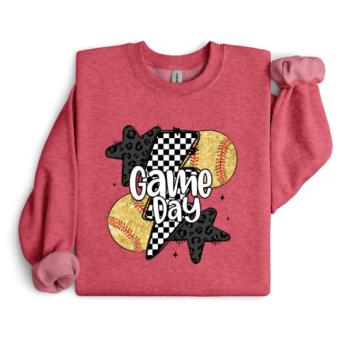 Softball Lightening Game Day Crewneck