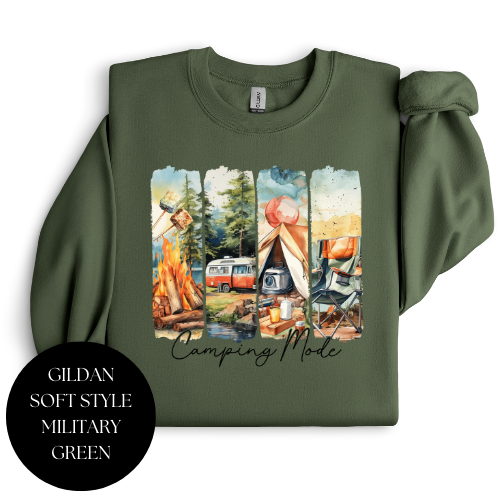 Brush Stroke Camping Mode Crewneck