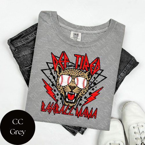 Def Tired Baseball Mama T-Shirt