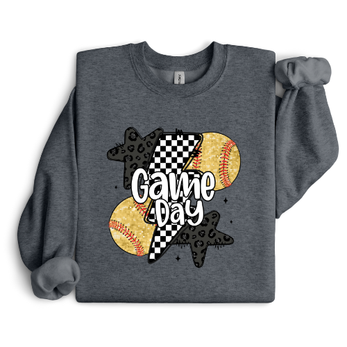 Softball Lightening Game Day Crewneck