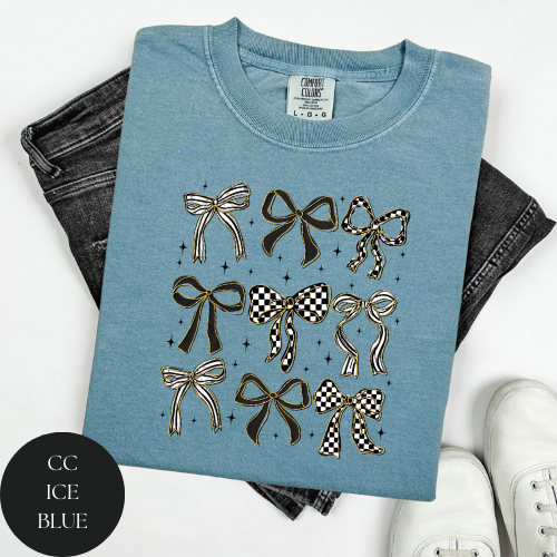 Youth Checkered Bow T-Shirt