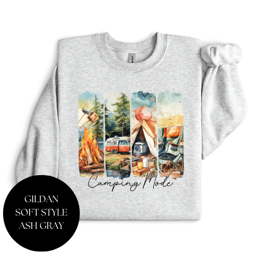 Brush Stroke Camping Mode Crewneck