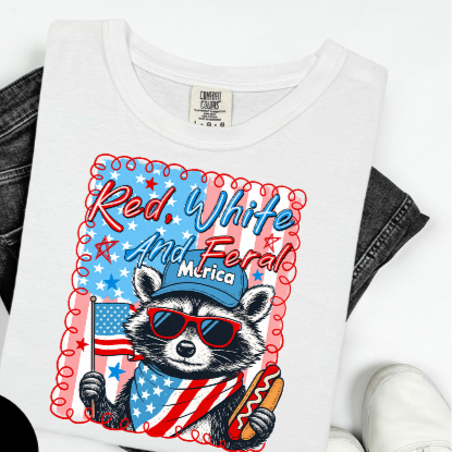 Youth Red, White, & Feral T-Shirt