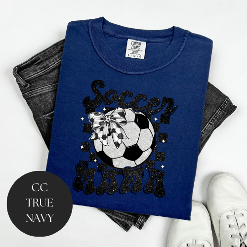 Glitter Soccer Mama T-Shirt