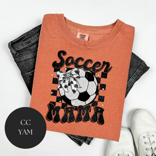 Glitter Soccer Mama T-Shirt