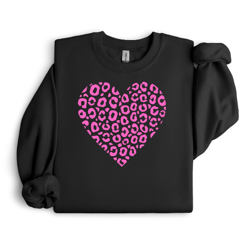 Cheetah Heart Crewneck