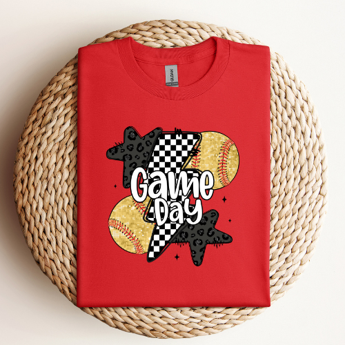 Softball Lightening Game Day T-Shirt