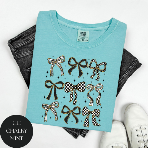 Youth Checkered Bow T-Shirt