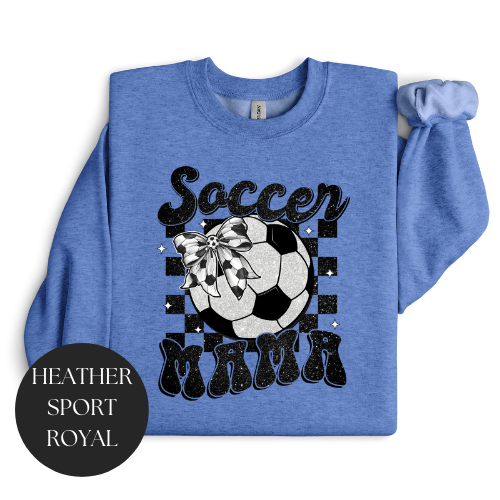 Glitter Soccer Mama Crewneck