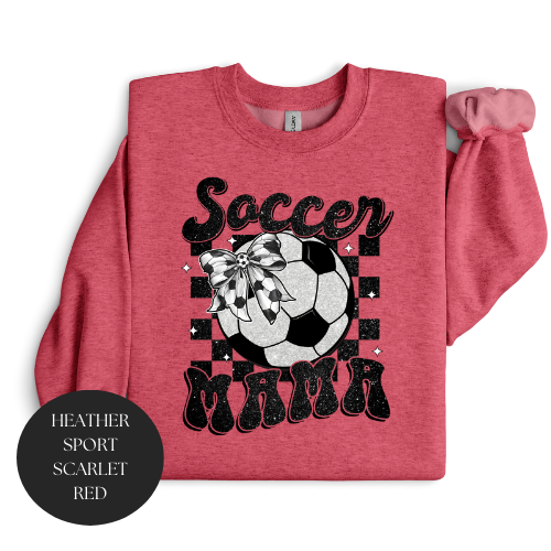Glitter Soccer Mama Crewneck