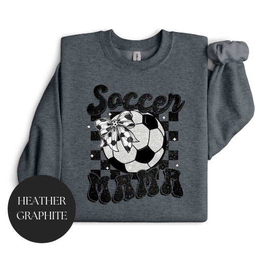 Glitter Soccer Mama Crewneck
