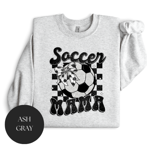 Glitter Soccer Mama Crewneck