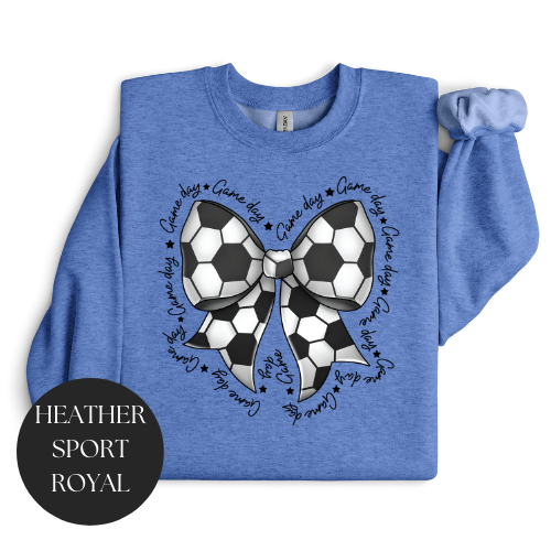 Game Day Soccer Bow Crewneck