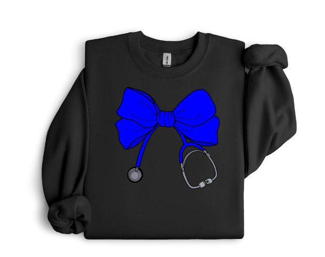Cobalt Blue Stethoscope Crewneck