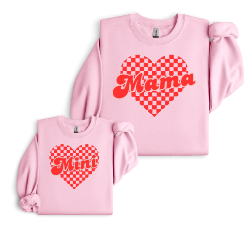 Mama & Mini Checkered Crewnecks