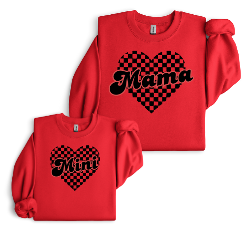 Mama & Mini Checkered Crewnecks