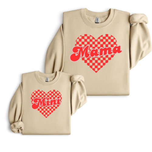 Mama & Mini Checkered Crewnecks