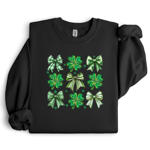 Youth Shamrock Bow Crewneck