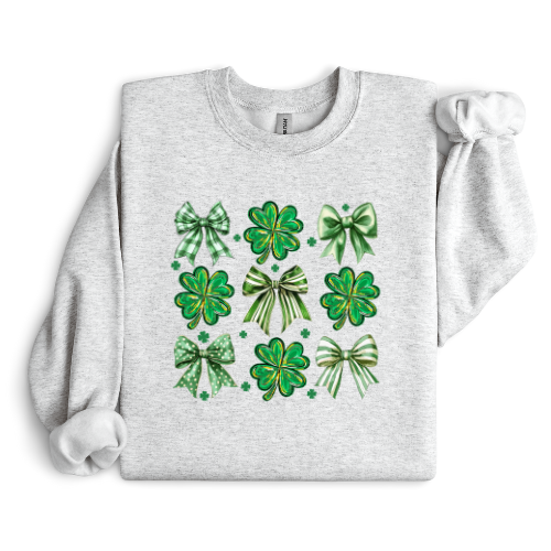 Youth Shamrock Bow Crewneck