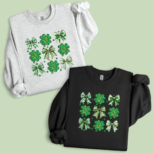 Youth Shamrock Bow Crewneck