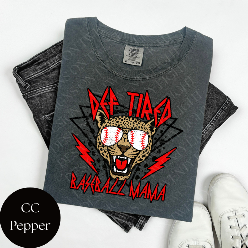 Def Tired Baseball Mama T-Shirt