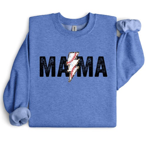 Lightening Mama Baseball Crewneck