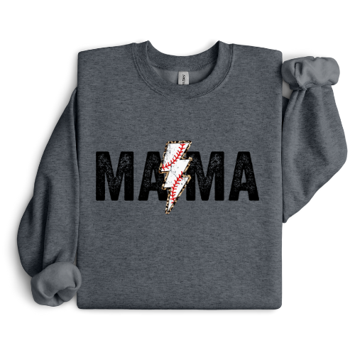 Lightening Mama Baseball Crewneck