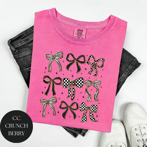 Youth Checkered Bow T-Shirt