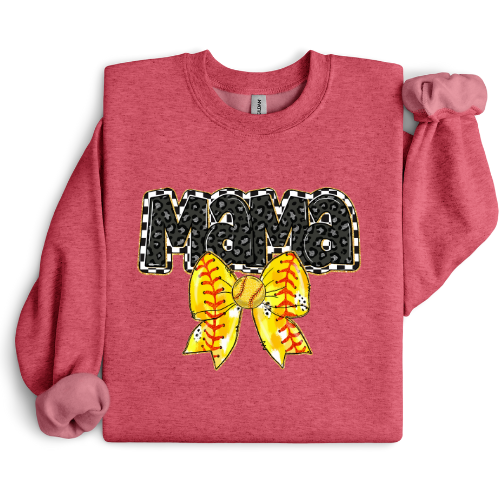 Retro Softball Mama Crewneck