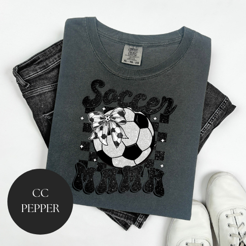 Glitter Soccer Mama T-Shirt