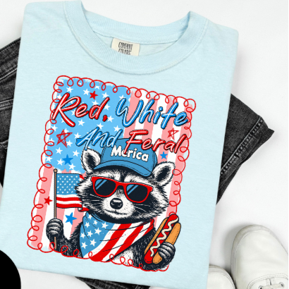 Youth Red, White, & Feral T-Shirt