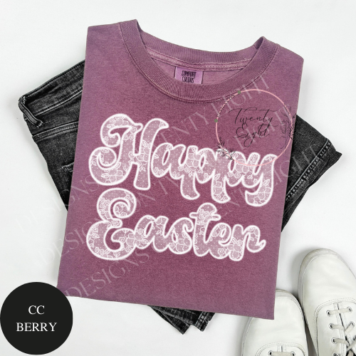 Lace Happy Easter T-Shirt