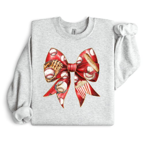 Baseball Bow Crewneck