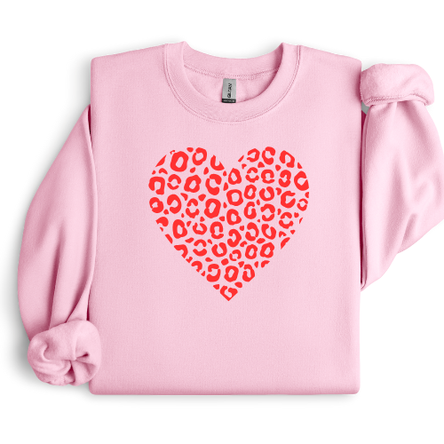 Cheetah Heart Crewneck