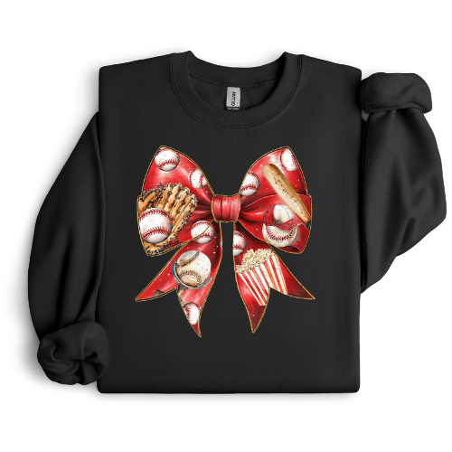 Baseball Bow Crewneck