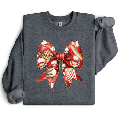 Baseball Bow Crewneck