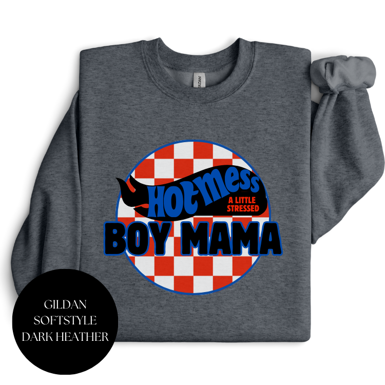 Hot Mess Express Boy Mama Crewneck