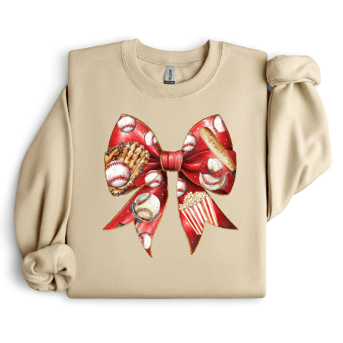 Baseball Bow Crewneck