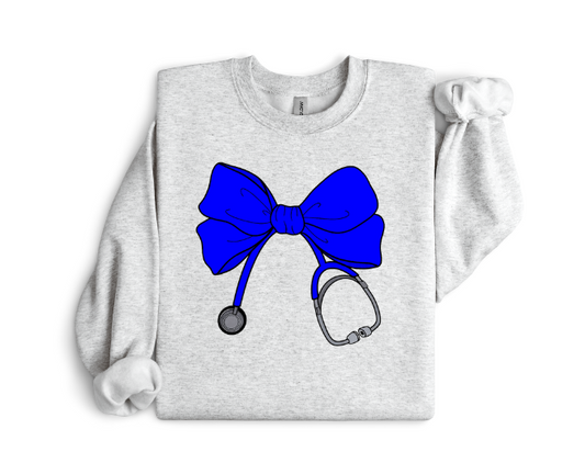 Cobalt Blue Stethoscope Crewneck