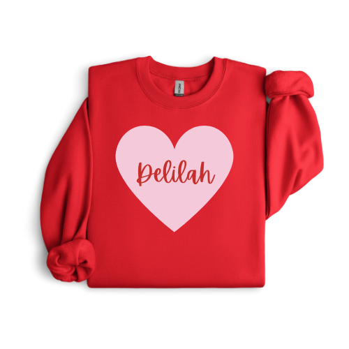 Personalized Heart Crewneck