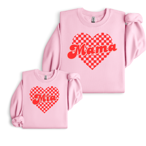 Personalized Mama & Me Heart Crewneck