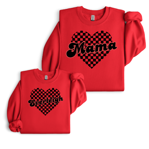 Personalized Mama & Me Heart Crewneck