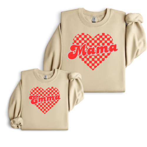 Personalized Mama & Me Heart Crewneck