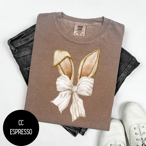 Striped Bow Bunny Ears T-Shirt